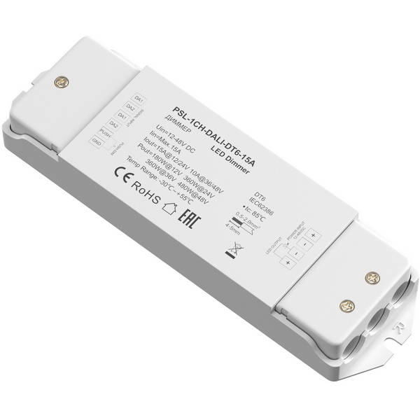 

Диммер DALI DT6 одноканальный 12-48VDC DIM Maytoni Диммеры 721001, Диммеры 721001