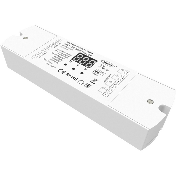 

Контроллер DALI DT6 DC 4 канала 12-48В Maytoni 721049, Контроллеры 721049