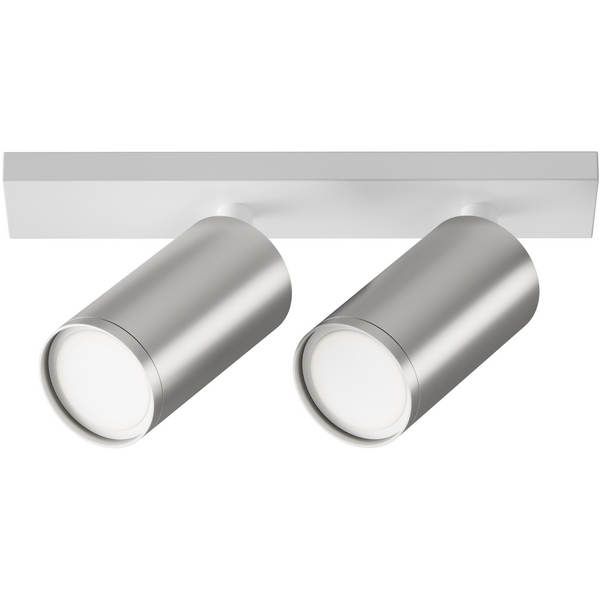 

Потолочный светильник FOCUS S GU10 2x10Вт Maytoni Technical C051CL-U-2WS, Серебро, FOCUS S C051CL-U-2WS