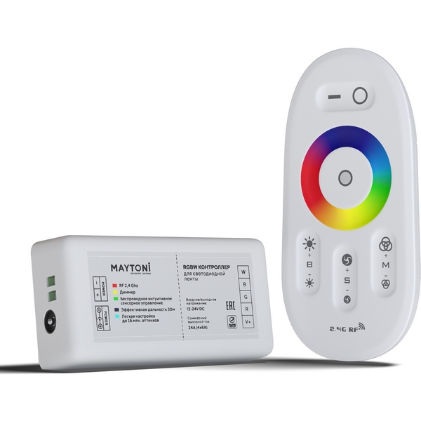 

Контроллер для светодиодной ленты RGBW Maytoni Led Strip CLM003, Белый, Контроллеры для светодиодной ленты CLM003