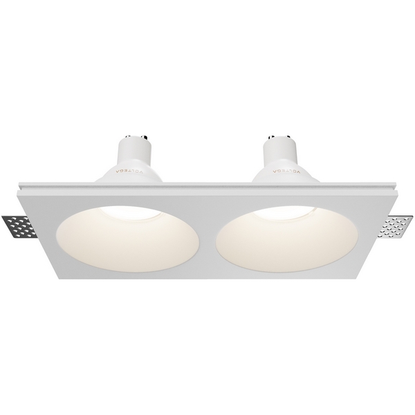 Изображение товара Встроенный светильник Maytoni DL129-GU10-02-W Современный белый матовый Изображение товара Встроенный светильник Maytoni DL129-GU10-02-W Современный белый матовый