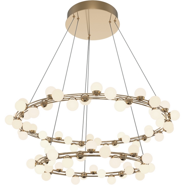 

Люстра led подвесная с белым плафоном светодиодная Maytoni Tessara MOD081PL-L84G3K шарики, Белый, Tessara MOD081PL-L84G3K