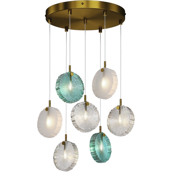 

Подвесной светильник каскадный Maytoni Frozen MOD254PL-07BS, Зеленый, Frozen MOD254PL-07BS
