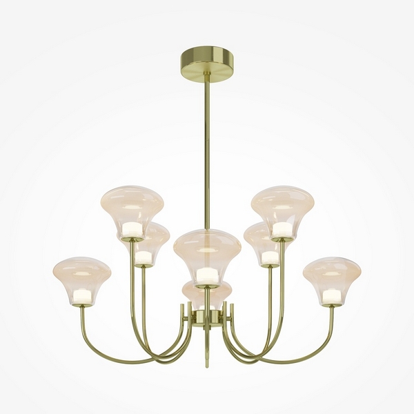 

Потолочная люстра на штанге светодиодная Maytoni Dynasty MOD402PL-L30BS3K, Коньячный, Dynasty MOD402PL-L30BS3K