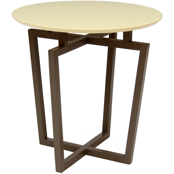 

Стол журнальный Рилле 440 эмаль бежевый/темный кофе Mebelik 000783, Молочный;темно-коричневый, 000783