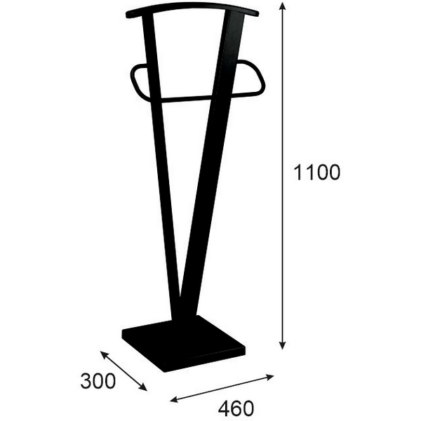 

Вешалка костюмная ГАЛАНТ 344 чёрный Mebelik арт.005582, Черный, 005582