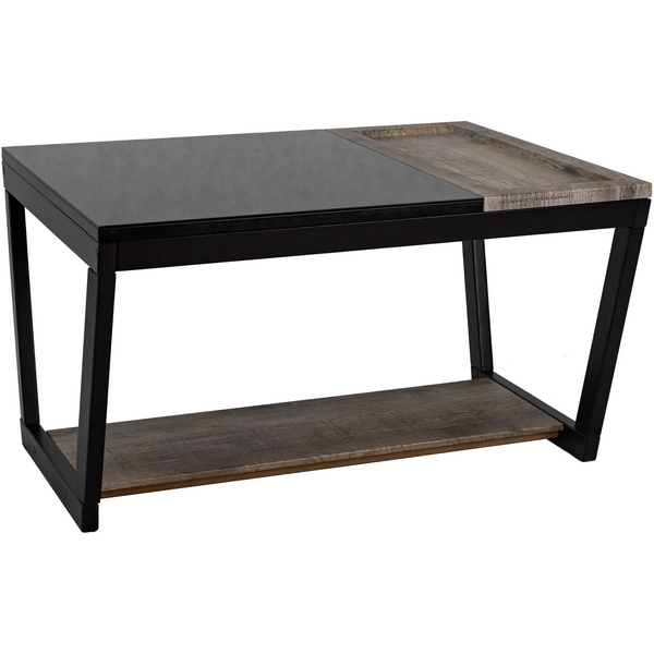 

Стол журнальный BeautyStyle 31 дуб крымский состаренный/венге/стекло черное Mebelik 009360, Дуб;венге;черный, 009360