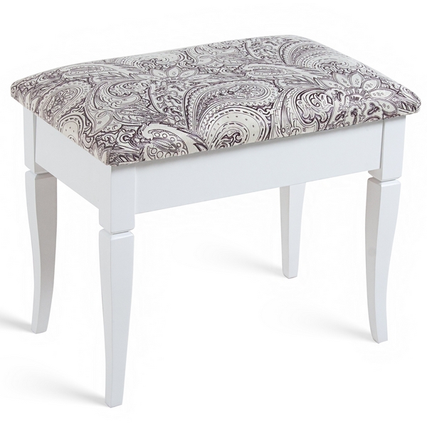 

Банкетка Ретро М с ящиком белый, ткань меркурий Mebelik 009369, 009369