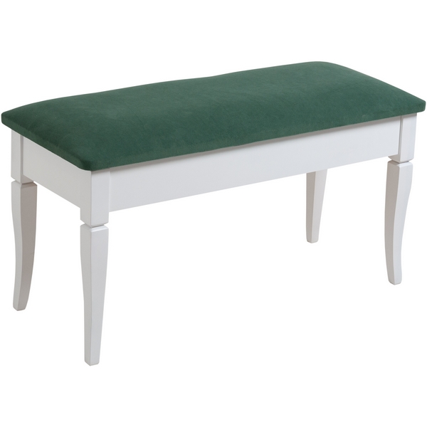 Изображение товара Банкетка Вивальди М с ящиком белый ткань зеленый Mebelik