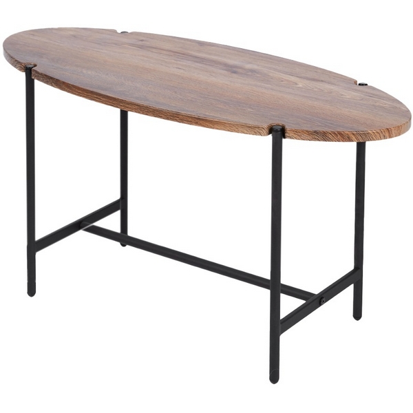 

Стол журнальный МеталлАрт М025 коричневый дуб/черный Mebelik 009496, Коричневый;черный, 009496