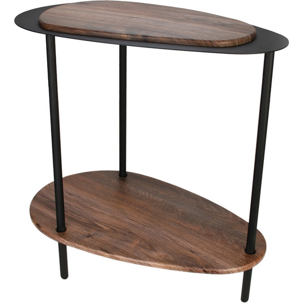 

Стол журнальный МеталлАрт М036 коричневый дуб/черный Mebelik 009499, Коричневый;черный, 009499