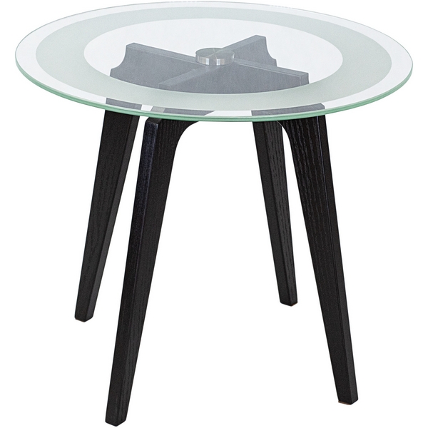 

Стол журнальный Рилле 447 черный/стекло прозрачное Mebelik 009584, 009584