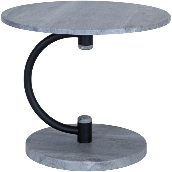 

Стол журнальный Дуэт 13 черный/орех гикори грей Mebelik 009632, 009632