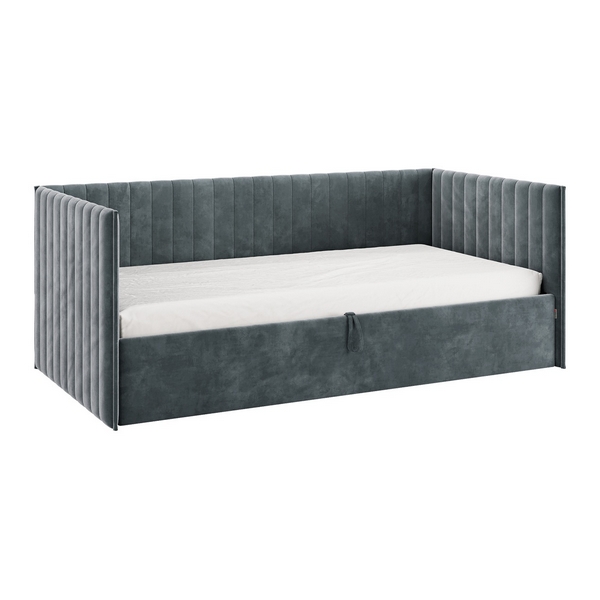 

Кровать с подъемным механизмом Твикс (Софа) 90х200 см Mebelson (ДСП,Велюр/Графит) арт.170618,2171, 170618,2171