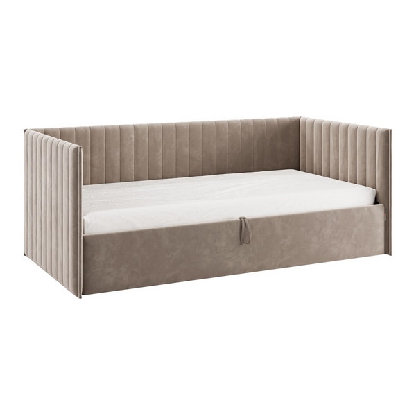 

Кровать с подъемным механизмом Твикс (Софа) 90х200 см Mebelson (ДСП,Велюр/Латте) арт.170618,2763, 170618,2763