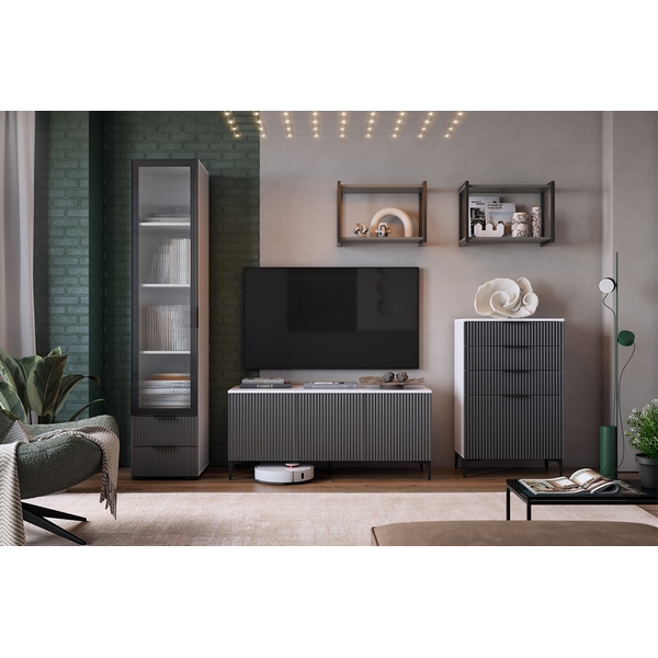 

Гостиная "Зефир К2" (2200х424х1900) Mebelson (Светлое дерево,Черный,Серый,Графит) арт.ГК02Зефир.3401, Зефир К2 ГК02Зефир.3401