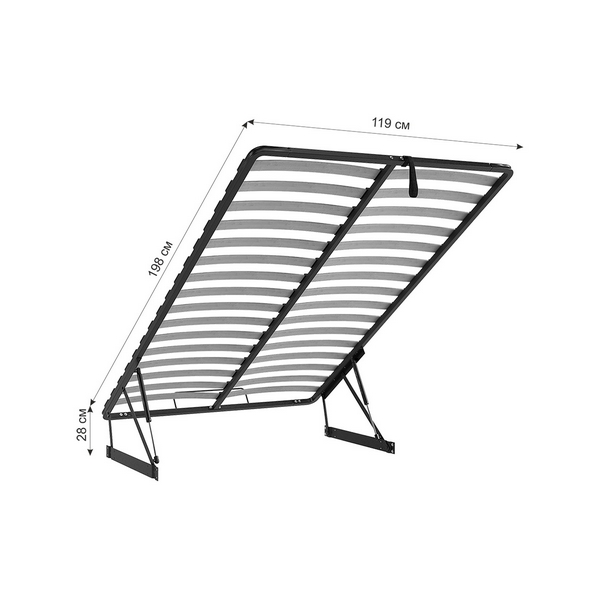 Изображение товара Основание разборное 1190х1980 с подъемным механизмом Mebelson
