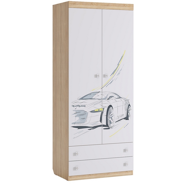 

Форсаж Шкаф комбинированный (с ящ. 2-створчатый), цвет дуб сонома/белый Mebelson (арт.MKF-01.1623), MKF-01.1623