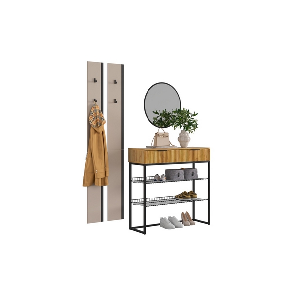 

Прихожая "Мебельсон К20" (1502х335х1750) Mebelson (ЛДСП,Пластик,Металл,Зеркало,МДФ/Бежевый,Дуб крафт золотой,Черный) арт.ПК0020Мебельсон.3569, ПК0020Мебельсон ПК0020Мебельсон.3569