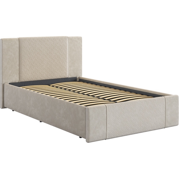 Изображение товара Кровать с основанием Хлоя 120х200 см Mebelson (ДСП,Ткань/Кремовый) арт.ZO.KM1.2-24.2081