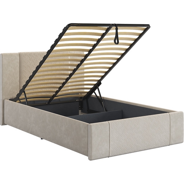 

Кровать с подъемным механизмом Хлоя 120х200 см Mebelson (ДСП,Ткань/Кремовый) арт.ZP.KM1.2-24.2081, Хлоя ZP.KM1.2-24.2081