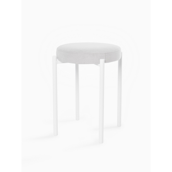 Табурет МАМАДОМА БОБ, Белый/SILVER LUX b20