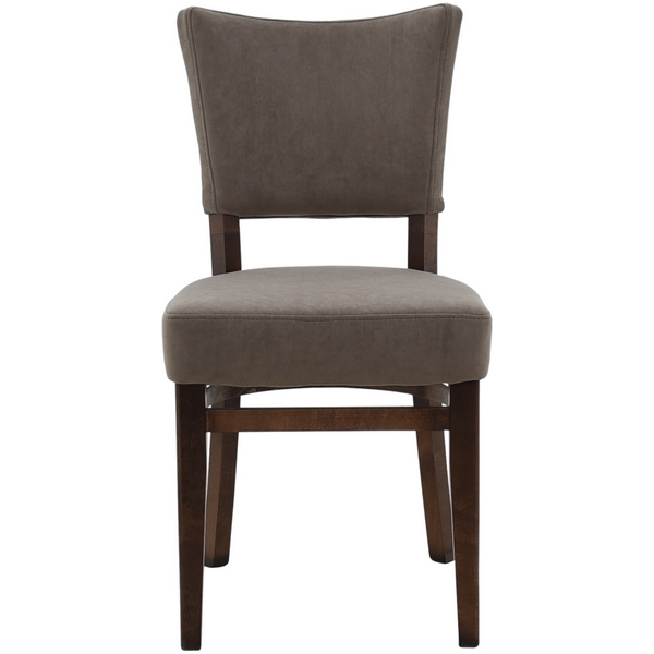 Изображение товара Обеденный стул Аврора из массива дерева и велюра темный орех Бренди Латте