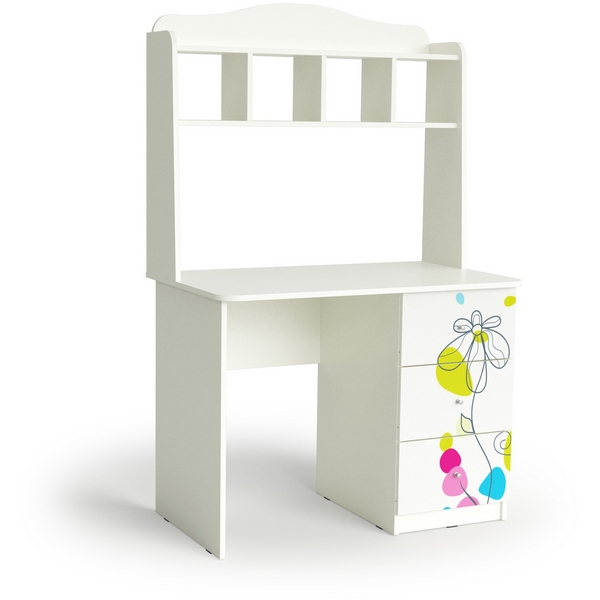 

Стол письменный "Цветы", Белый шёлк МАМА Цветы 102056, Цветы 102056