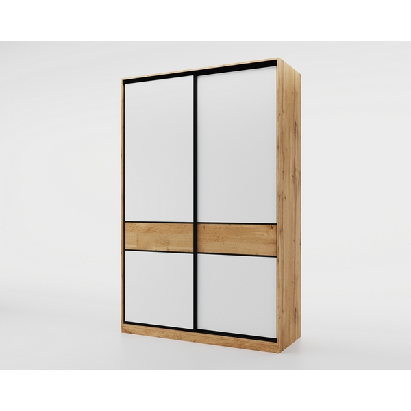 

Шкаф-купе,125*60, Дуб вотан, Белый шёлк МАМА SLIM 102066, Slim 102066