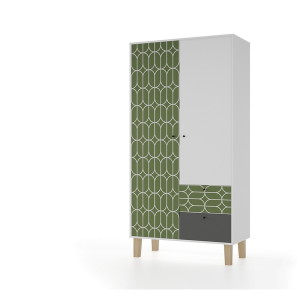 

Шкаф Овалы 100, Белый шёлк МАМА STORY 102087, Story 102087