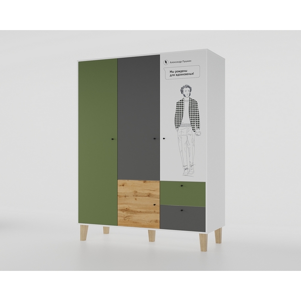 

Шкаф Пушкин 149, белый шёлк МАМА STORY 102093, Story 102093