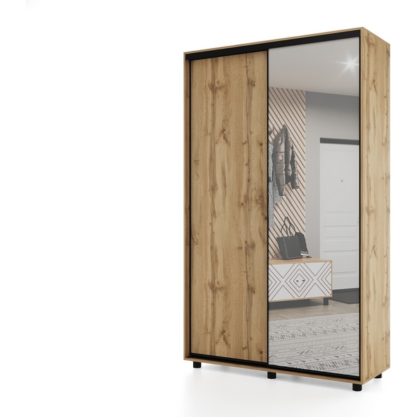 Изображение товара Шкаф-купе МАМА Prime 120х45х230 с зеркалом дуб вотан