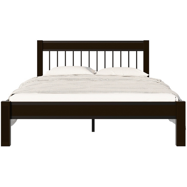 Изображение товара Кровать с металлическим основанием АГАТА 160 черный шоколад 169x208.5 см