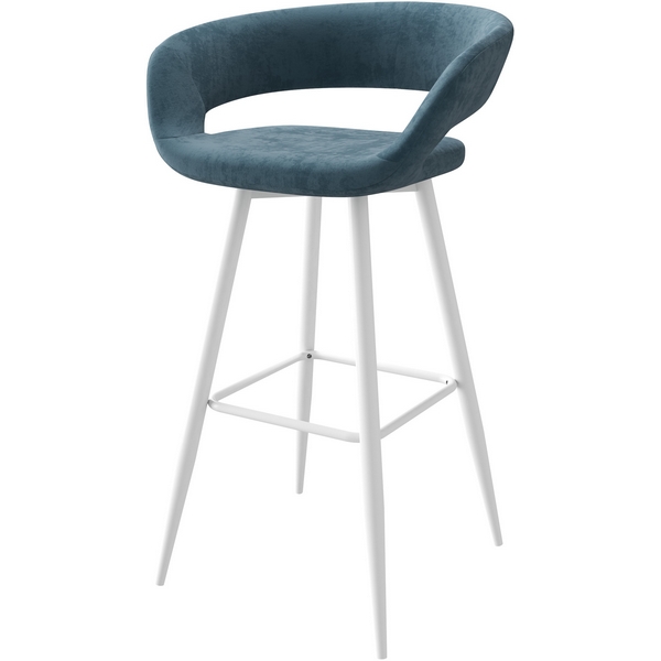 

Стул полубарный Р 700, b08 BLUE LUX/БЕЛЫЙ МАМАДОМА Барни 102291, Барни 102291