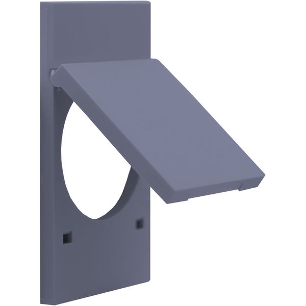 

Накладка с крышкой на розетку 220V с/з со шторками винтовой зажим 16A (графит матовый) Meiton AL04P, AL04P