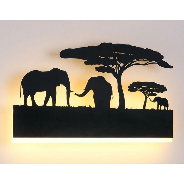 

Настенный светодиодный светильник Мелодия Света WA1L 000022088, Черный, WA1L 000022088