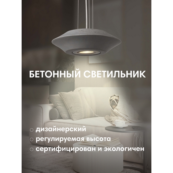 

Подвесной светильник BL107-1P DGR Мелодия Света PS1N 000040155, Серый, PS1N 000040155