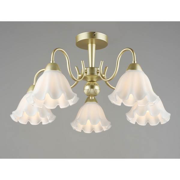 

Потолочная люстра на штанге Мелодия Света SL1N SL6574-5 GD 000066038, Белый, SL1N 000066038