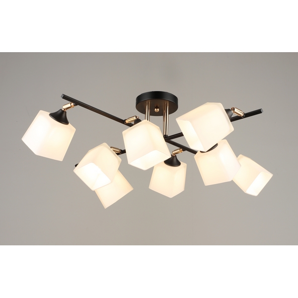 

Потолочная люстра на штанге SL6886-8 BK+GD Мелодия Света SL1N 000080214, Белый, SL1N 000080214