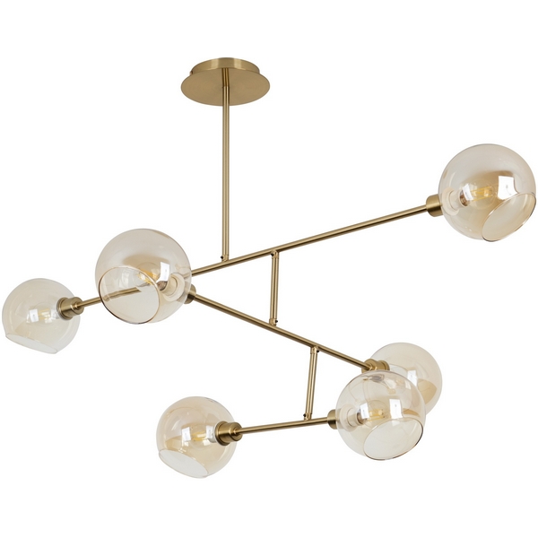 

Потолочная люстра на штанге Modelux MODEMODERN MD.1200.6, Латунь, MODEMODERN MD.1200.6