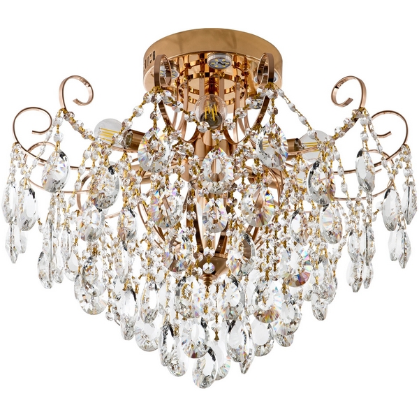 Изображение товара Потолочная люстра хрустальная на штанге с пультом Modelux ML1701.6 GD