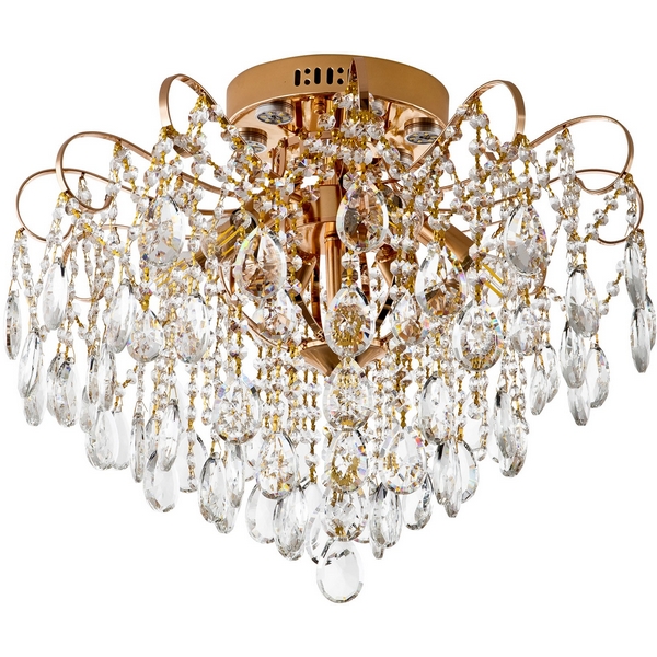 

Потолочная люстра хрустальная на штанге с пультом Modelux MODELUX ML.1702.6 GD, Прозрачный;золото, MODELUX ML.1702.6 GD