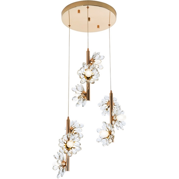 

Подвесной светильник хрустальный Modelux MODELUX ML.1855.9 GD, Золото, MODELUX ML.1855.9 GD