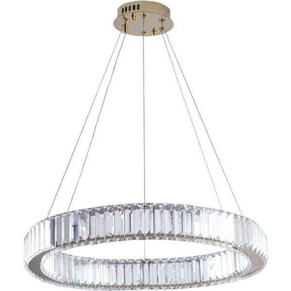 

Подвесной светильник светодиодный хрустальный с пультом с регулировкой цветовой температуры и яркости Modelux MODELUX ML.1935.800, Прозрачный;золото, MODELUX ML.1935.800