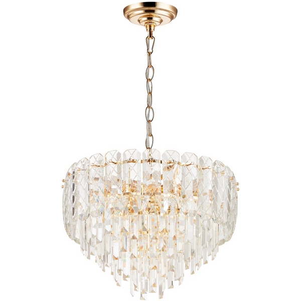 

Подвесная люстра хрустальная Modelux MODELUX ML.20210.10R GD, Прозрачный;золото, MODELUX ML.20210.10R GD