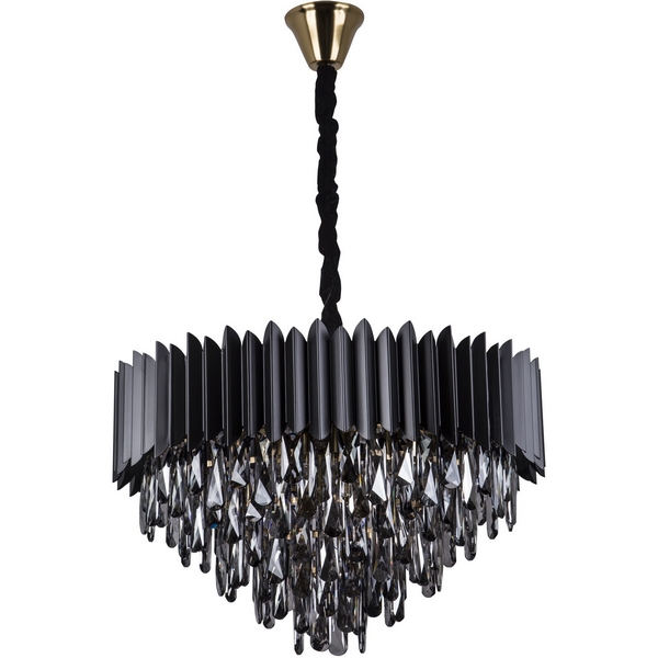 Изображение товара Подвесная люстра хрустальная Modelux ML.227.12 стиль модерн металл кристалл дымчатый