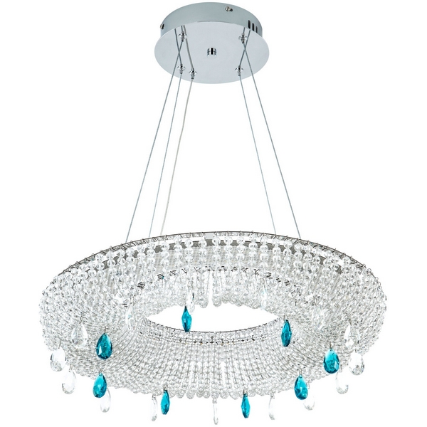 

Подвесная люстра светодиодная хрустальная с регулировкой цветовой температуры Modelux MODELUX ML.2306.500 CR, Хром;прозрачный, MODELUX ML.2306.500 CR