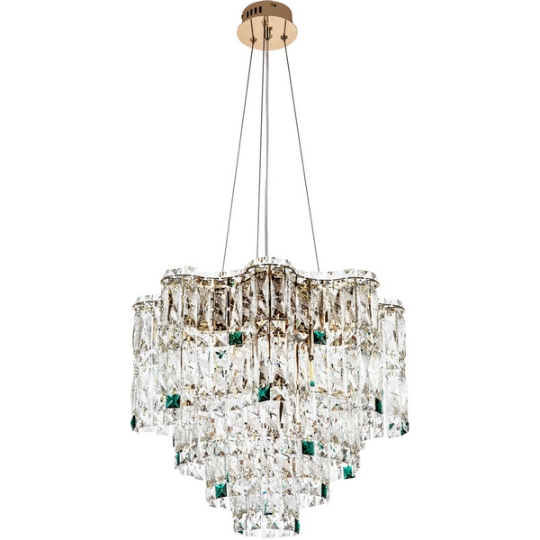 

Подвесная люстра хрустальная Modelux MODELUX ML.2315.9 GD, Прозрачный;золото, MODELUX ML.2315.9 GD