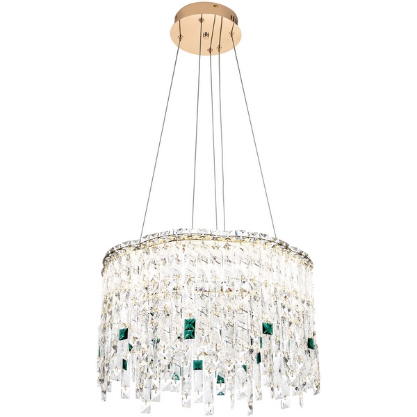 

Подвесная люстра светодиодная хрустальная с регулировкой цветовой температуры Modelux MODELUX ML.2317.500 GD, Прозрачный;золото, MODELUX ML.2317.500 GD