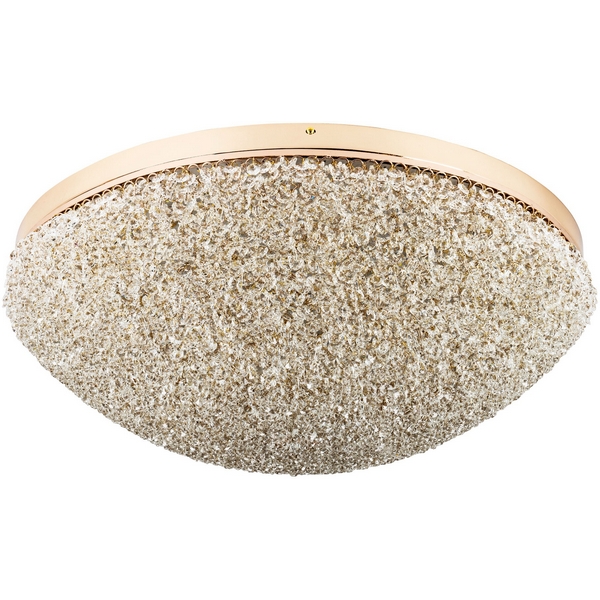 

Потолочная люстра светодиодная хрустальная с пультом с регулировкой цветовой температуры Modelux MODELUX ML.2320.700 GD, Прозрачный;золото, MODELUX ML.2320.700 GD